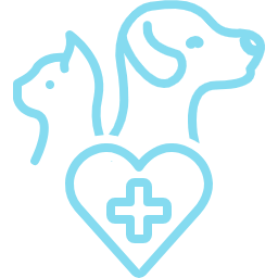 a dog and cat with a heart icon
